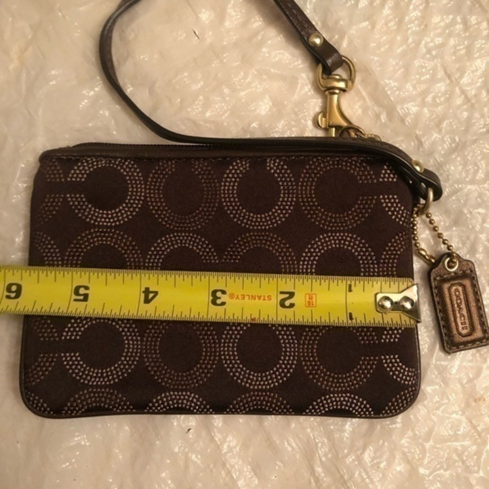 Coach Madison brown op c wristlet mini bag - Picture 5 of 6